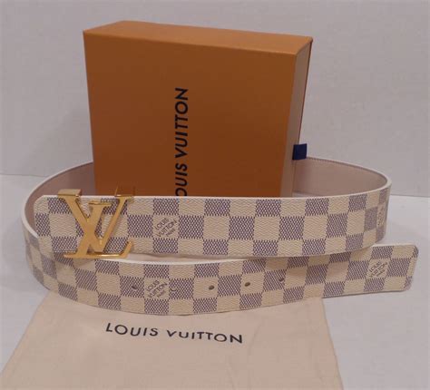 louis vuitton belt white checkered|louis vuitton brown monogram belt.